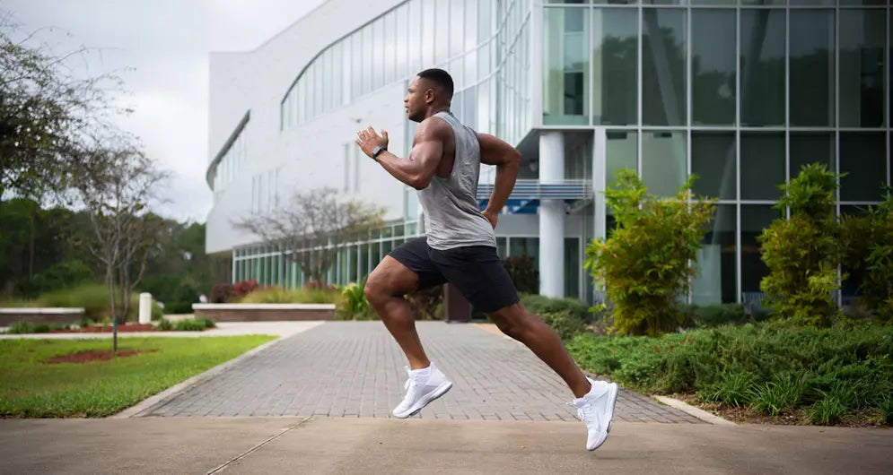 Runner sprinting on a track