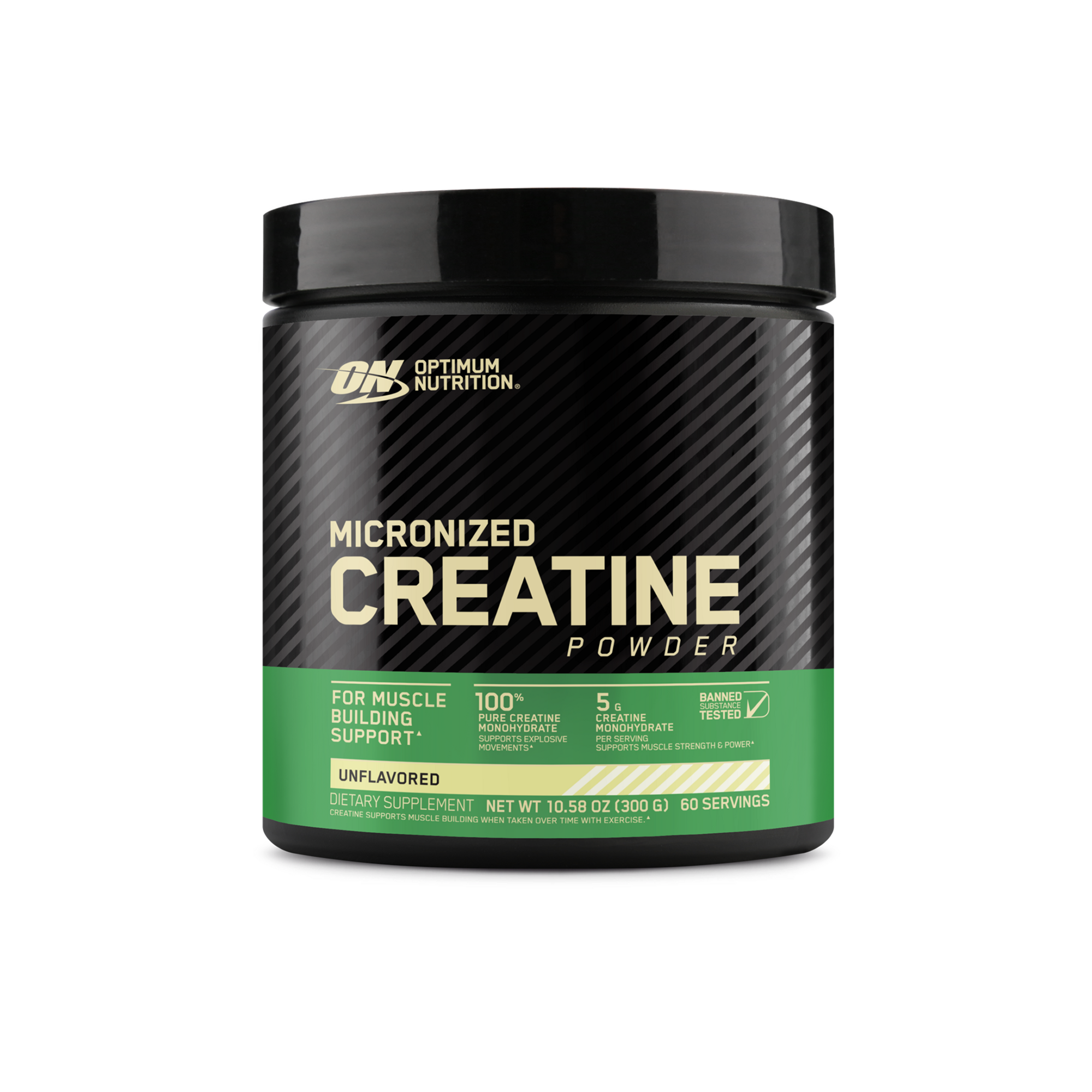Optimum Nutrition Micronized Creatine Powder, 1.32 lb container, Unflavored , supports muscle building